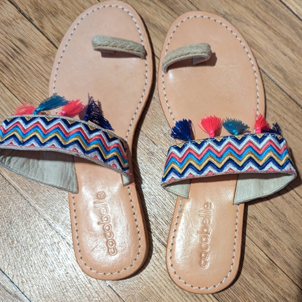 Cosabelle Fez Wave sandals, $82, tassels, size 6.5, NEW